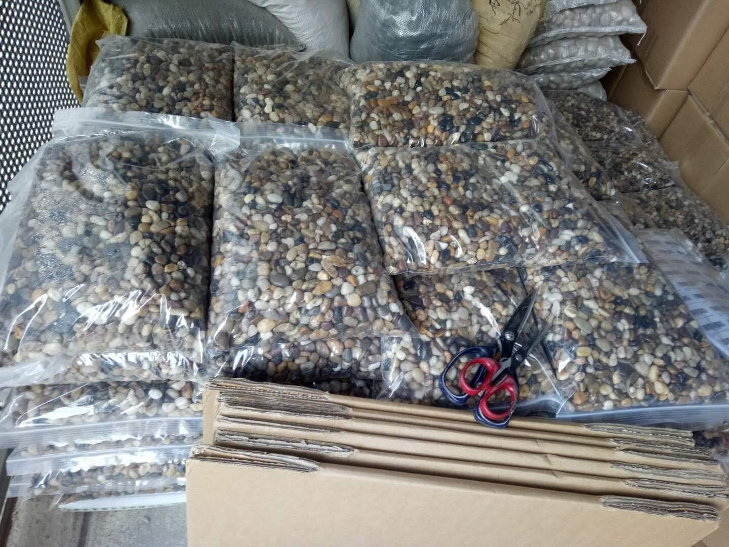 40 LBS Natural River Rock Stones – Decorative Polished Pebbles for Landscaping