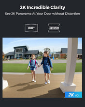 Load image into Gallery viewer, 2K WiFi Video Doorbell Camera - 180° View &amp; Smart Detection, Waterproof Design