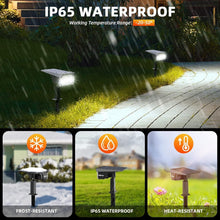 Load image into Gallery viewer, 10 Pack Waterproof Solar LED Landscape Lights with Adjustable Brightness