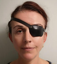 Load image into Gallery viewer, Handmade Real Leather Eye Patch for the Left Eye - Adjustable Comfort Solution
