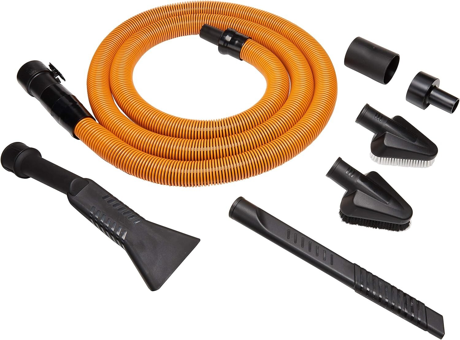 Comprehensive 7-Piece Auto Detailing Kit with 10 Ft Hose for 1 1/4” Vacuums