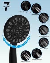 Load image into Gallery viewer, Adjustable 12'' Rainfall Shower Head with Handheld Boost &amp; 7-Spray Settings