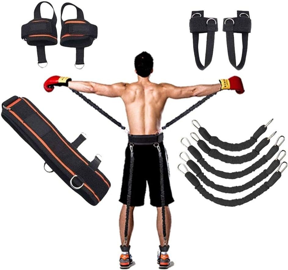 Ultimate 250lb Resistance Strap System for Boxing, MMA & Speed Training Success