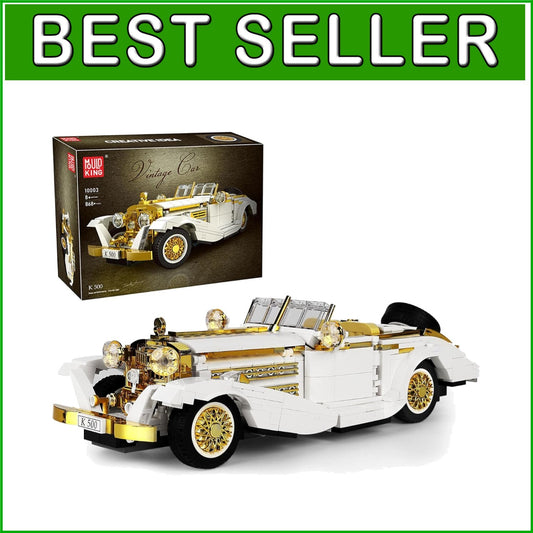 10003 Vintage Classic Car Model Kit with 868+ Building Blocks for Enthusiasts