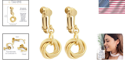Handcrafted Love Knot Clip-On Earrings - Everyday Luxury for the Classy Woman
