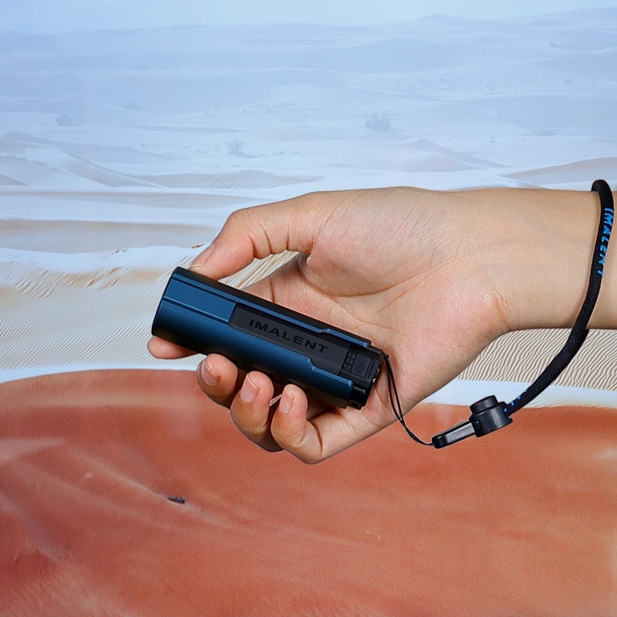 4000 Lumens EDC Flashlight, Rechargeable Ultra-Bright Compact Torch Royal Blue