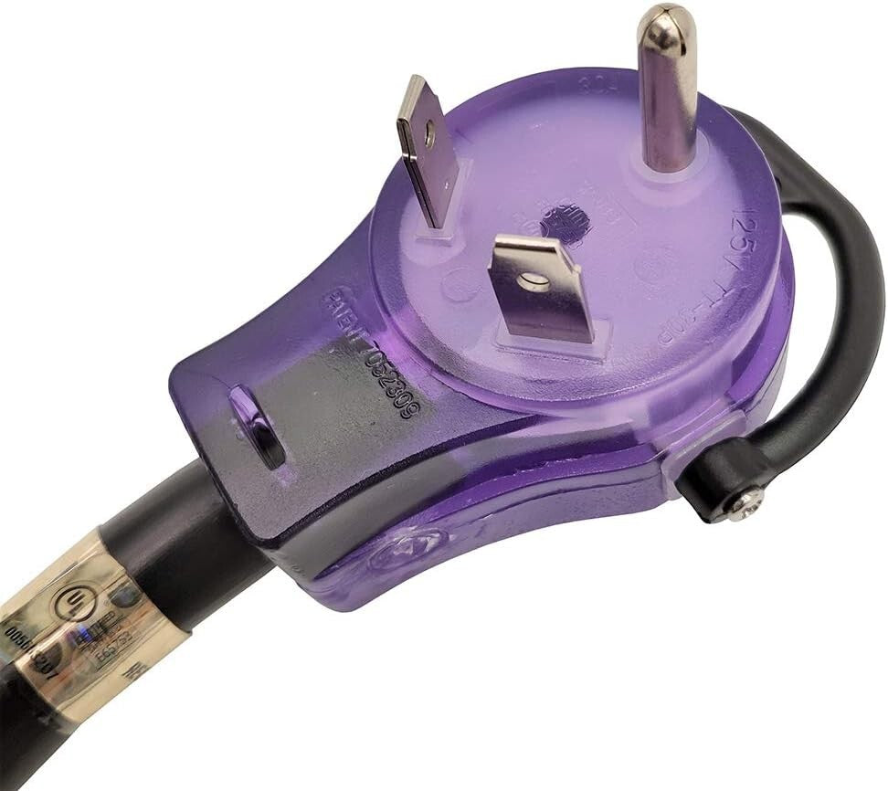 Heavy Duty 30 Amp RV Extension Cord 75FT with Lighted Handle - Outdoor Ready