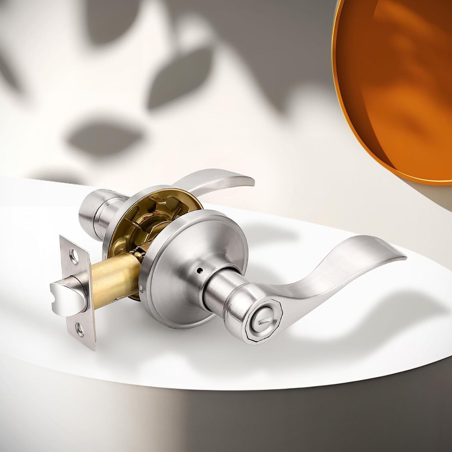 Durable Satin Nickel Privacy Door Lever Set - 10-Pack with Easy Installation