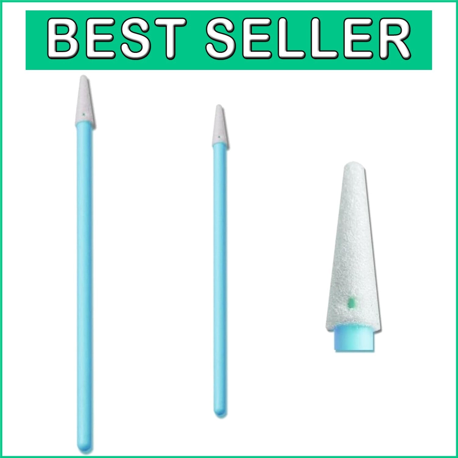 500-Pack Pointed Foam Tip Swabs - Lint-Free for Electronics & Optical Lens Care