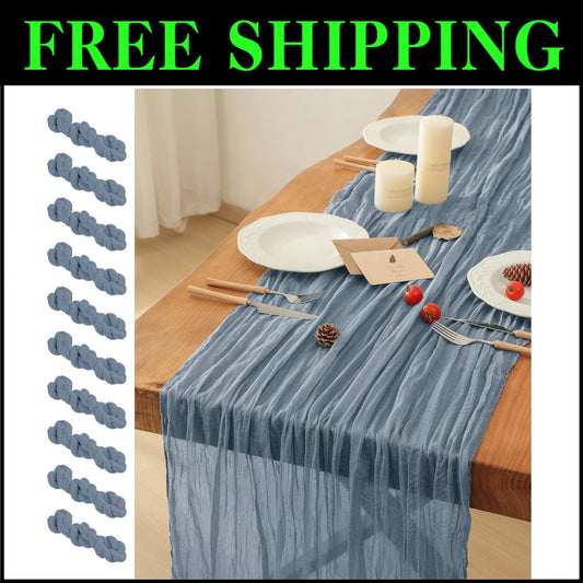 Versatile 35x120 Inch Dusty Blue Cheesecloth - Perfect for Weddings & Showers