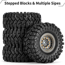 Load image into Gallery viewer, Precision-Machined 1.0 Beadlock Wheel Tire Set for Superior Crawler Stability