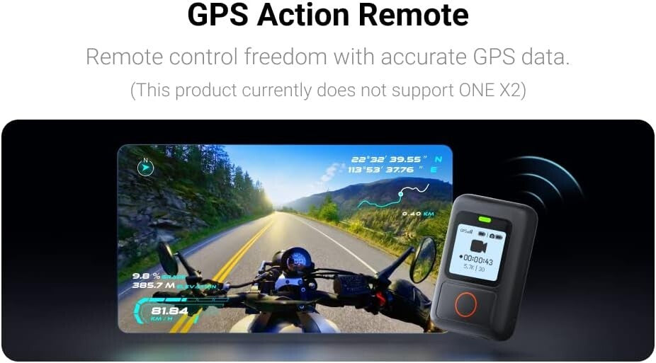 Smart GPS Remote for Action Cameras - Bluetooth Control with Metadata Recording