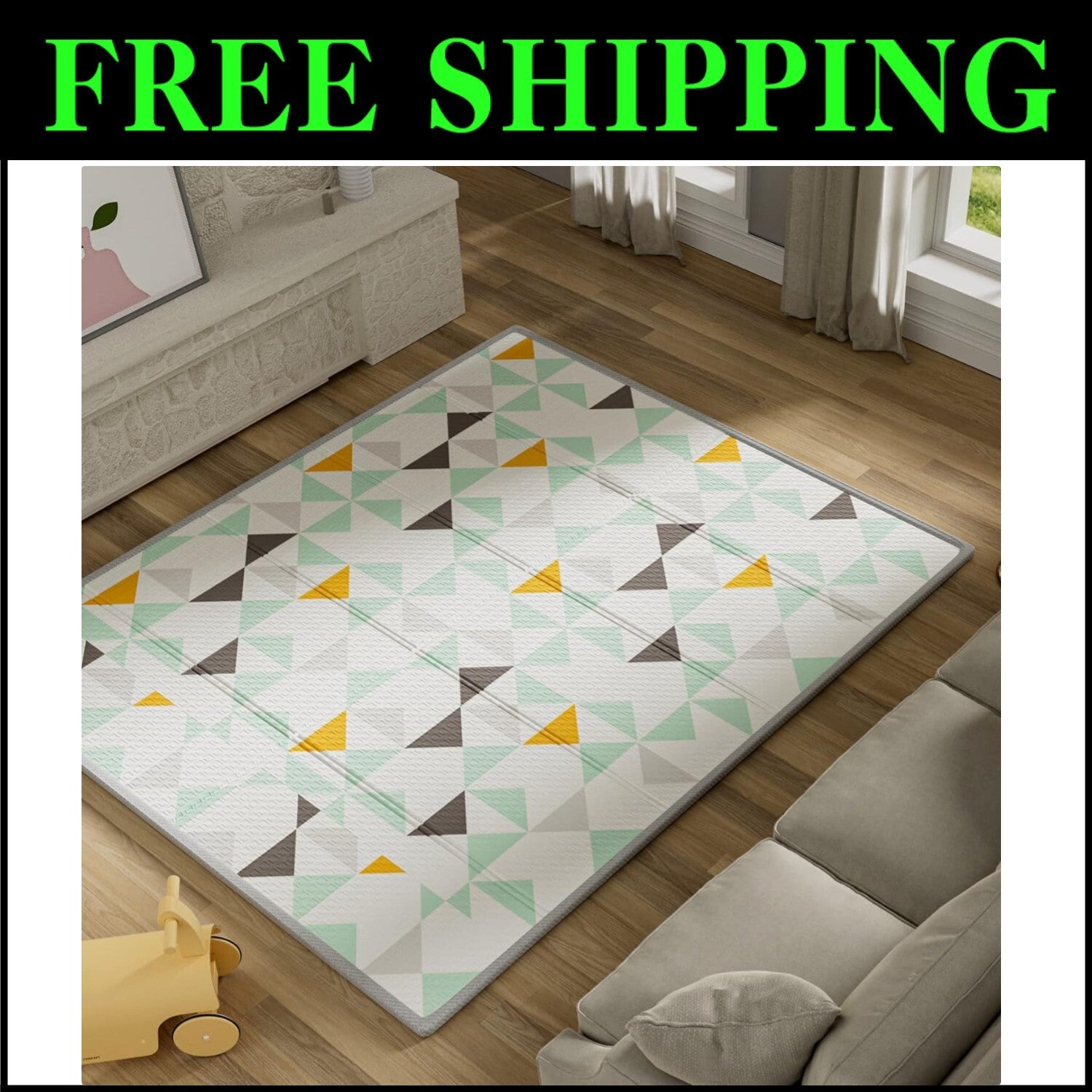 Waterproof Foldable Baby Play Mat - Soft Safe Surface for Infants & Toddlers