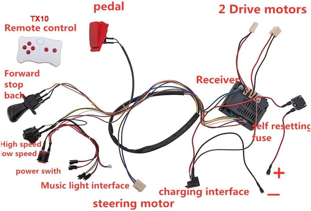 12V High Power DIY Conversion Kit for Kids Electric Cars with Bluetooth Control
