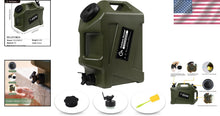 Load image into Gallery viewer, Compact 5 Gallon Water Jug with Spigot - Ideal for Camping and Emergency Use