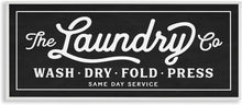 Load image into Gallery viewer, Ready to Hang Vintage Laundry Sign - 24" x 10" Framed Wall Mount Art