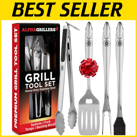 Durable Stainless Steel BBQ Grilling Set - Perfect Gift for Men & Grill Lovers