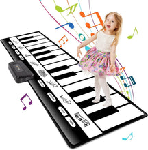 Load image into Gallery viewer, Portable 6ft Musical Play Mat with 8 Instrument Sounds &amp; Family Fun Modes