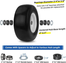 Load image into Gallery viewer, Premium 6 Solid Flat-Free Lawn Mower Tire with Smooth Tread &amp; Easy Install Kit