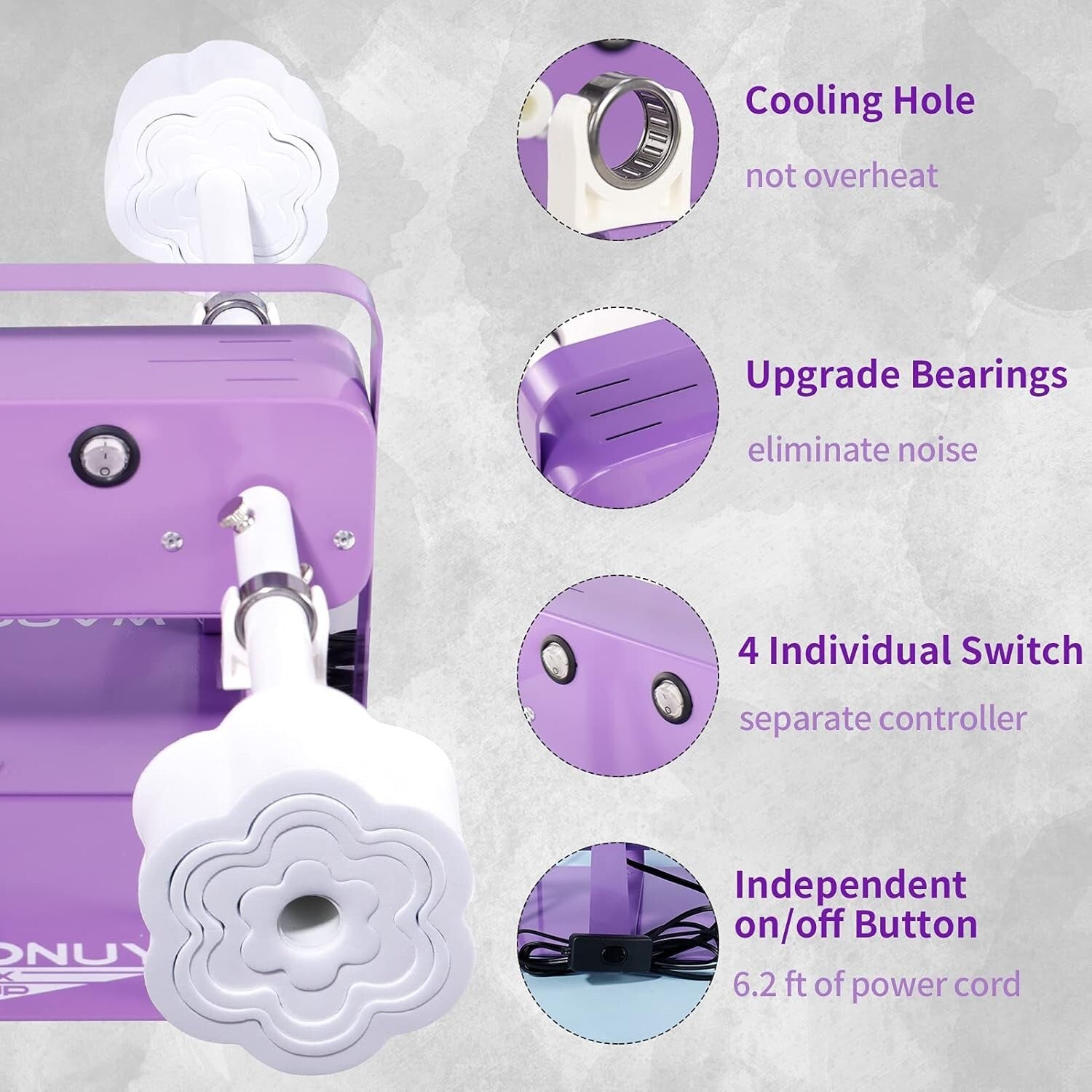 Craft-Ready Tumbler Spinner Set with Individual Switches & Heat Control Options