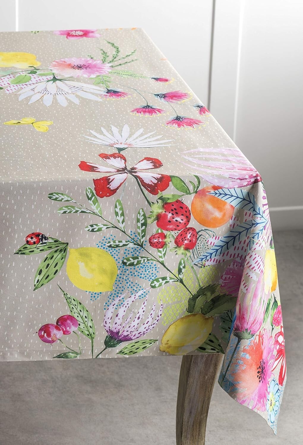 Elegant 100% Cotton Table Cloth 60 x 90 Inches for All Occasions - Jardin D'Ete