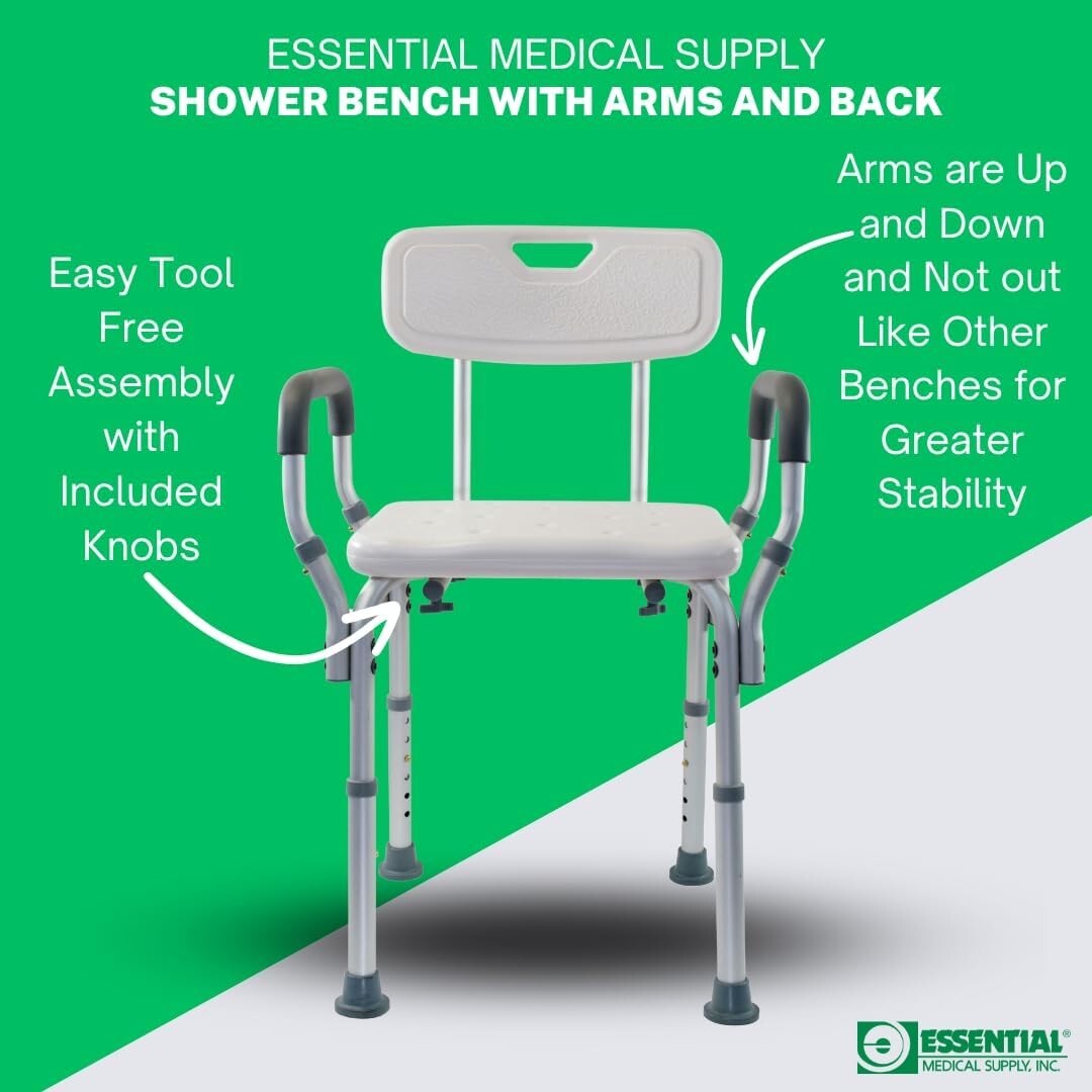 Rust-Resistant Shower and Bath Chair with Contoured Back – Safe & Comfortable