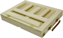Load image into Gallery viewer, Versatile Portable Brown Easel with Adjustable Incline &amp; Supply Compartments