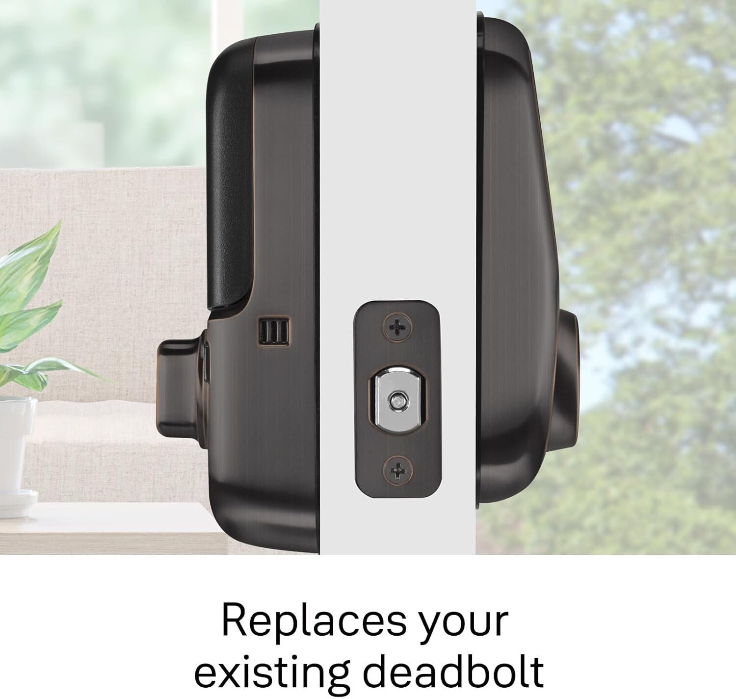 Easy-Install Bronze Deadbolt with Touchscreen Keypad - Safety & Style Combined