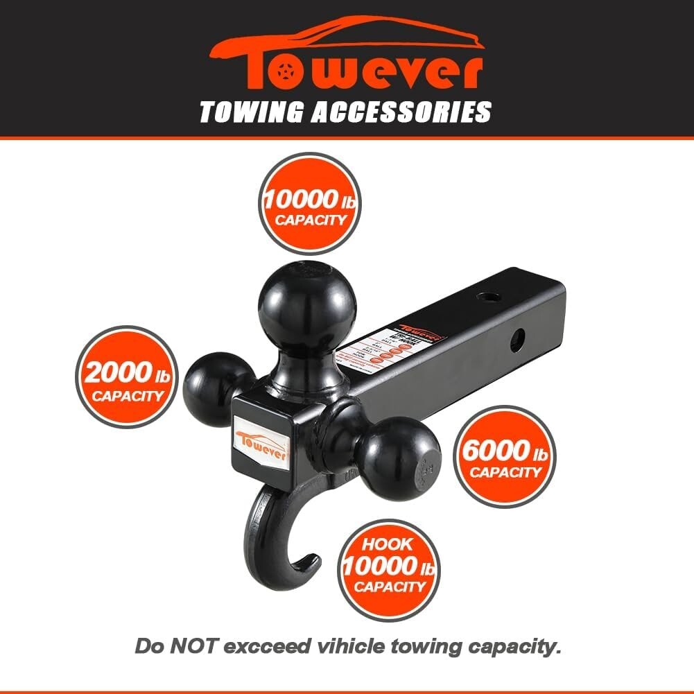 Class 3/4 Trailer Hitch with 2-Inch Ball & Hook - Versatile Towing Solution