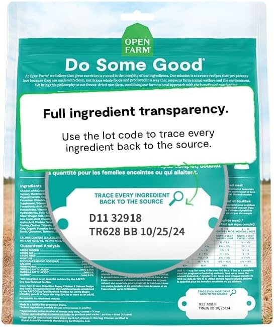 Animal Welfare Certified Freeze-Dried Chicken & Salmon for Digestive Health