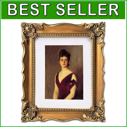 Antique Bronze Picture Frame with Interchangeable Mat for Wall & Tabletop