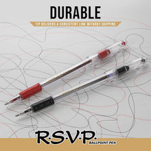 Load image into Gallery viewer, RSVP 72-Pack Ballpoint Pens, 0.7mm Fine Line Black Ink with Comfort Zone Grip