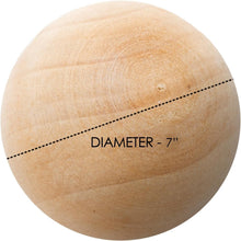 Load image into Gallery viewer, 7-Inch Natural Wood Craft Balls - Perfect for DIY Decor &amp; Projects (Set of 2)