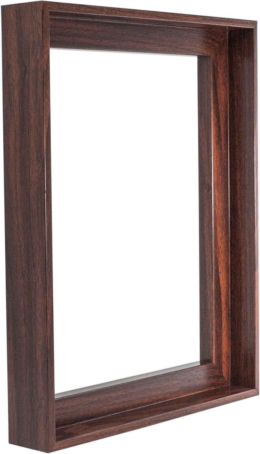 Artistic Dark Brown Floater Frame - Showcase 16x20 Canvas Paintings Effortlessly