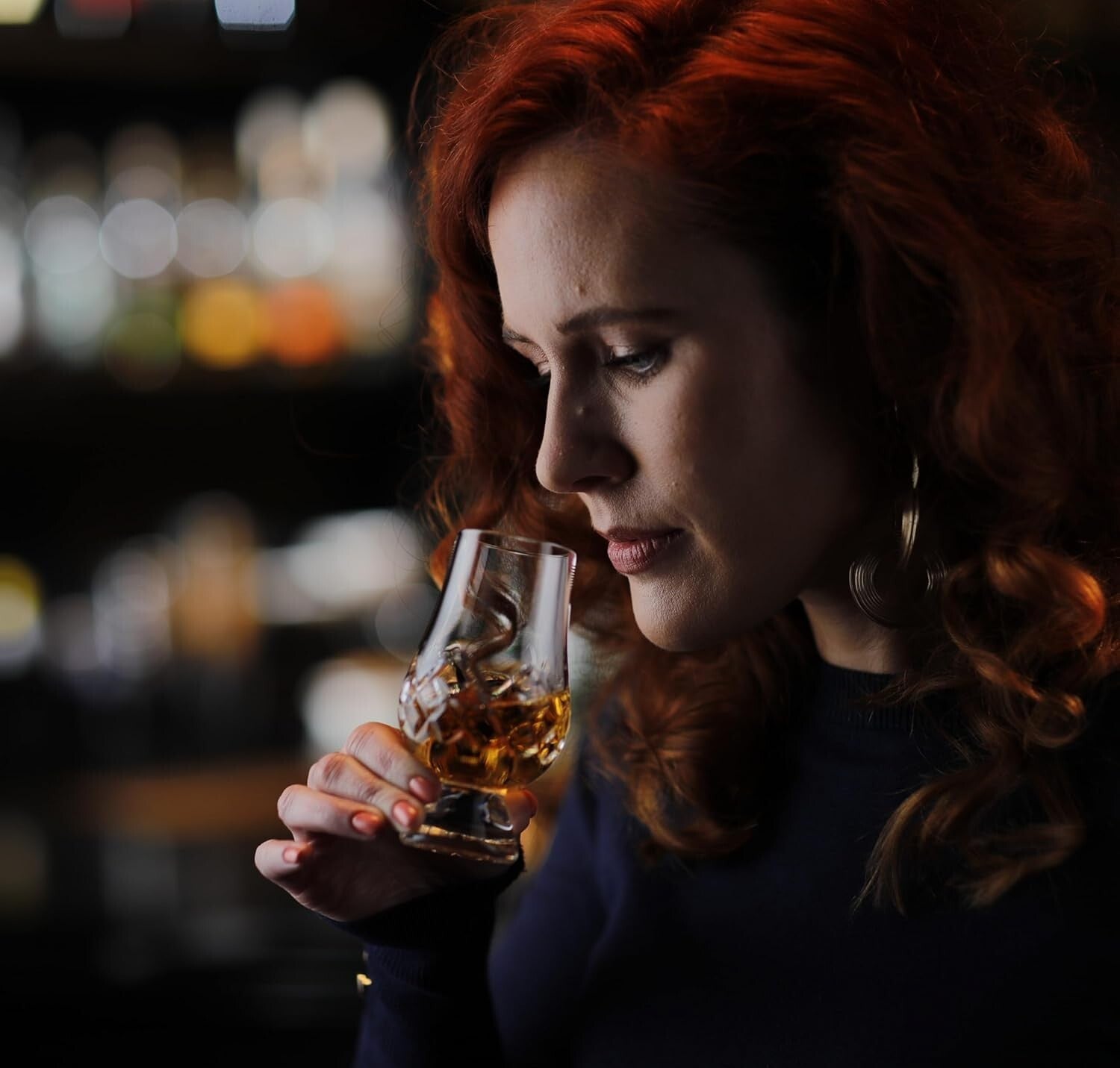 Elegant Mouth Blown Whiskey Glass Set of 2 - Traditional Cut Design, Gift Boxed