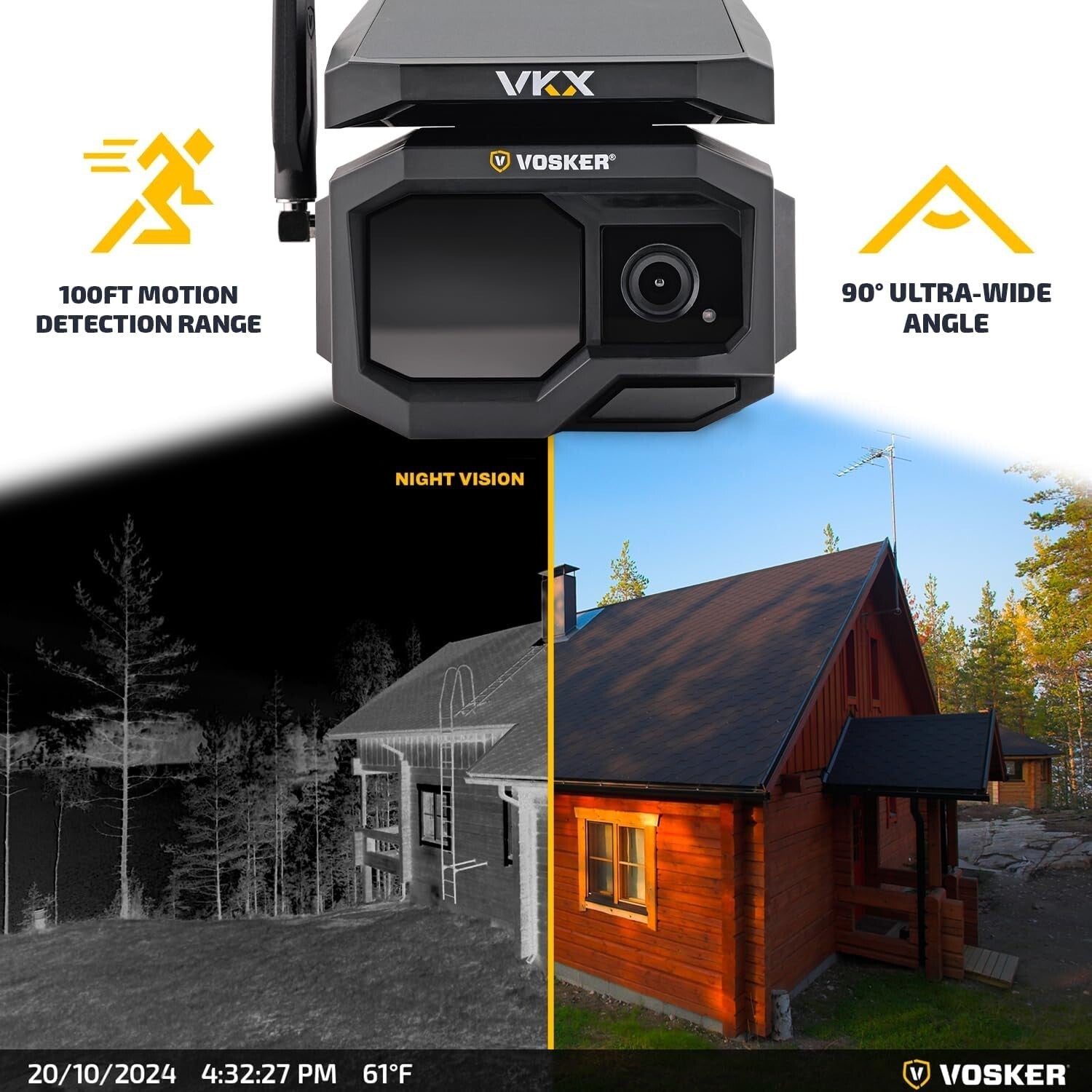 Battery-Powered 4G-LTE Outdoor Camera - Motion Activated, IP65 Weather-Resistant