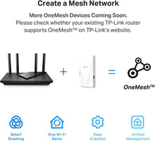 Load image into Gallery viewer, Seamless WiFi 6 AX1500 Extender - Easy Setup with Tether App and OneMesh Support