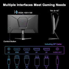 Load image into Gallery viewer, 27 Inch QHD 2560x1440 180Hz Monitor: Fast-Response, Eye Care, Adjustable Stand
