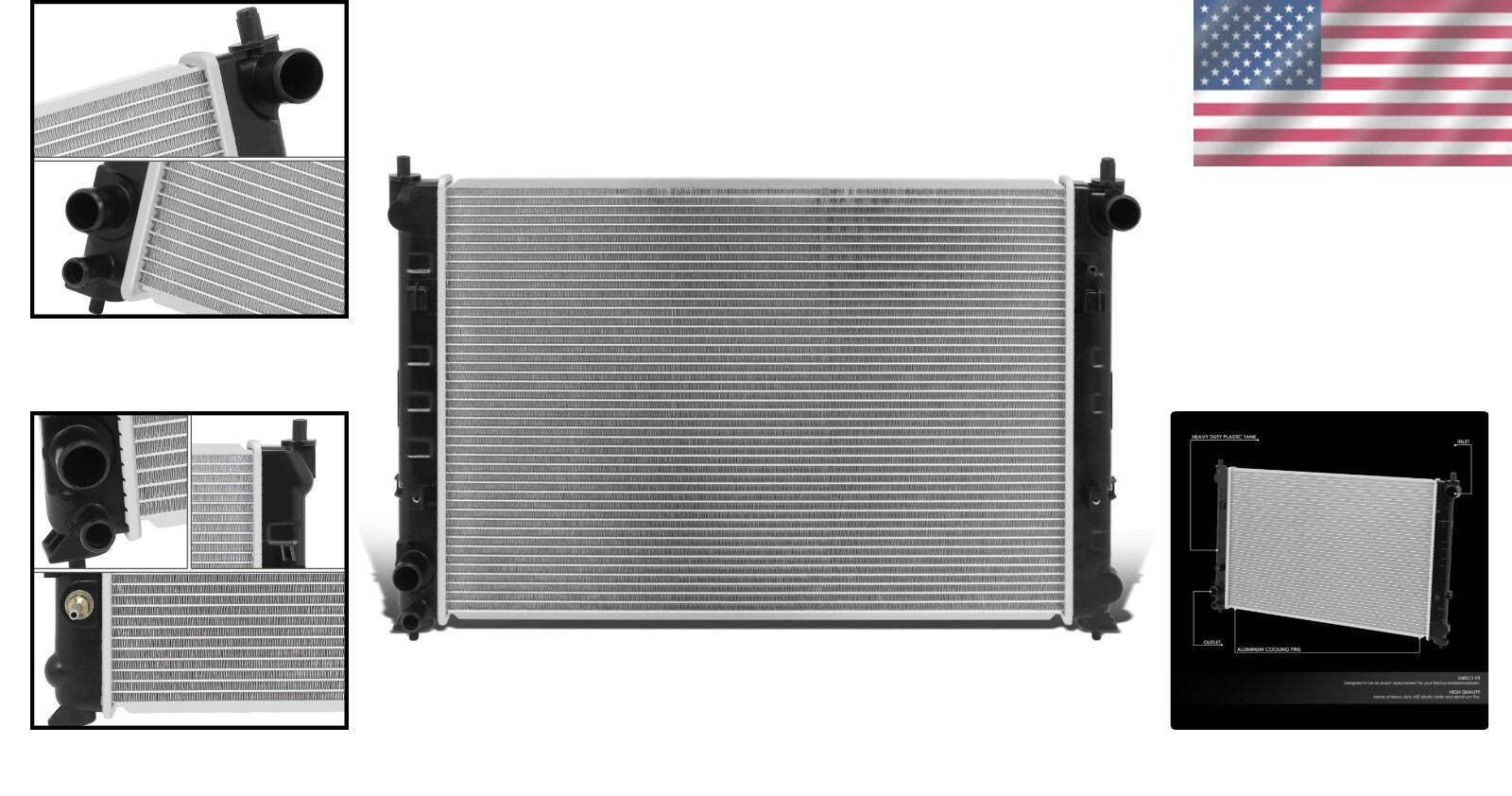 Enhanced Cooling Efficiency Aluminum Radiator for 02-06 Mazda MPV AT Vehicles