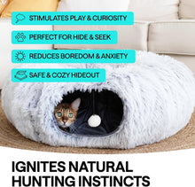 Load image into Gallery viewer, Interactive Cat Playground: Bed Cave with Tunnel, Ball &amp; Laser Toy for Cats