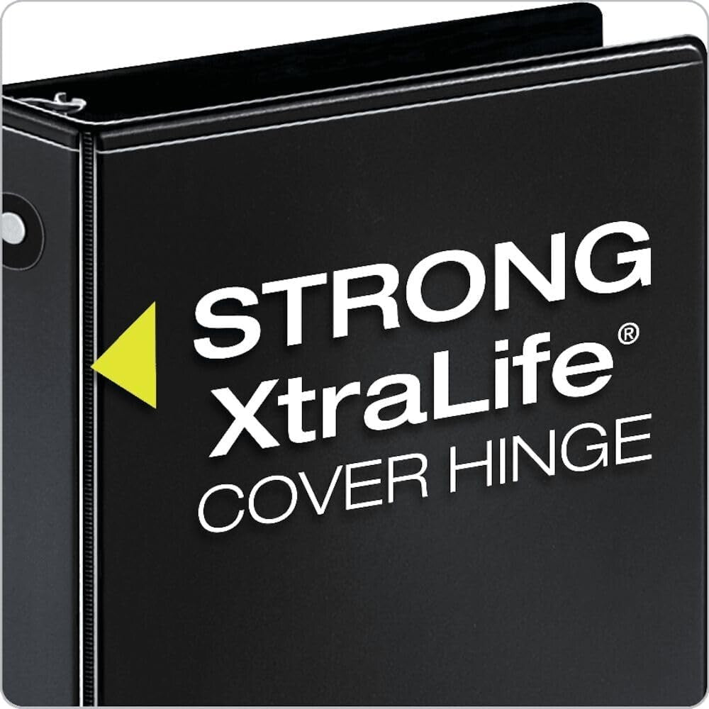 Durable 3-Inch Round Ring Binders - ClearVue Presentation View, Pack of 12