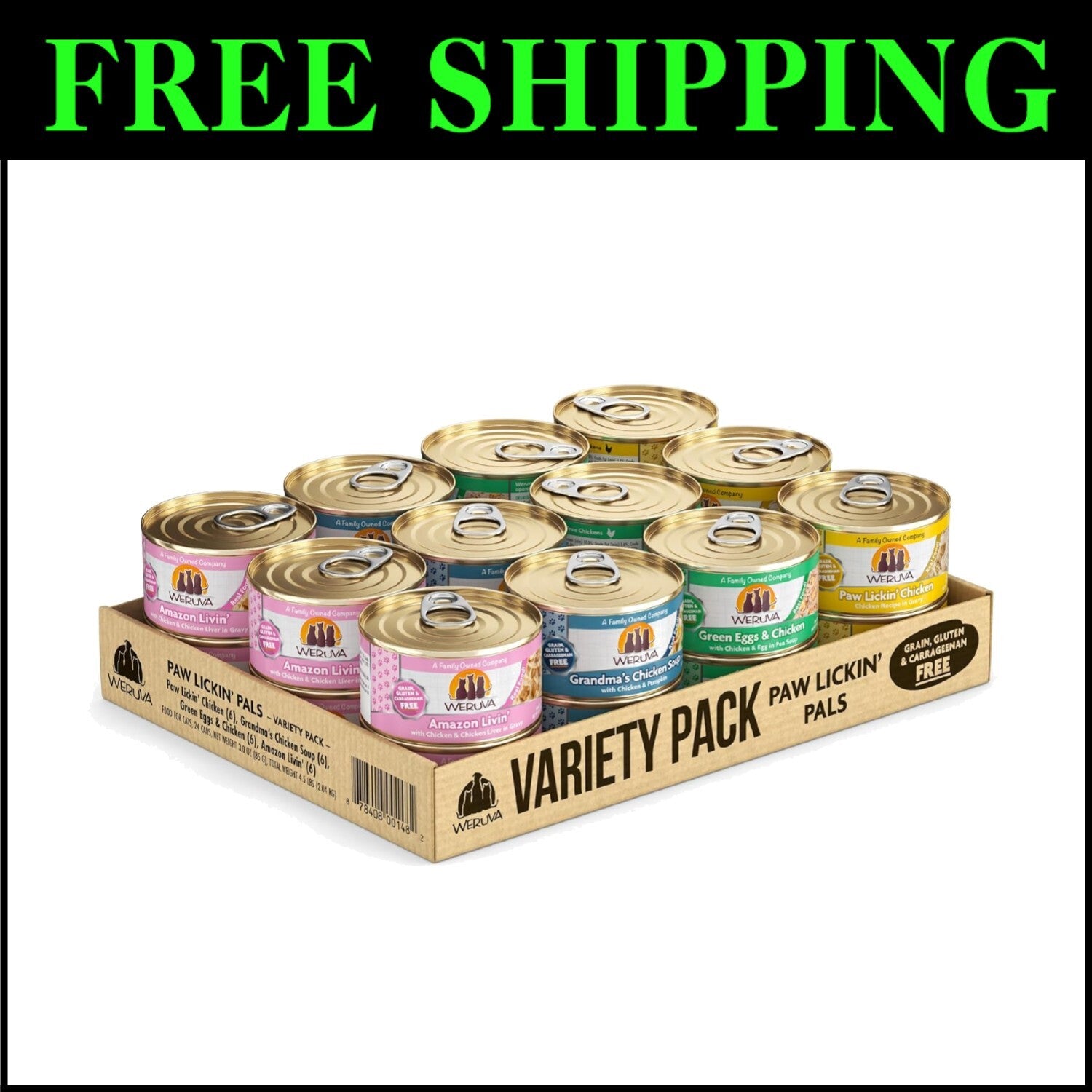 Paw Lickin' Pals Wet Cat Food Variety Pack - 24 Cans of Premium Nutrition