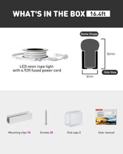 Load image into Gallery viewer, Weather Resistant 16.4FT LED Neon Rope Light - Connectable &amp; Dimmable Red Glow