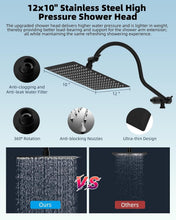 Load image into Gallery viewer, Adjustable 12'' Rainfall Shower Head with Handheld Boost &amp; 7-Spray Settings