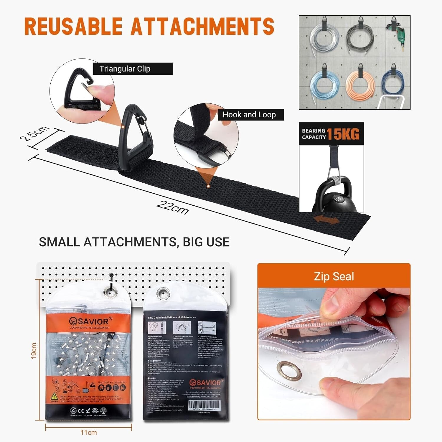 Durable 12 Inch Chainsaw Chain Set - 1/4" Pitch Semi-Chisel Low Kickback Design