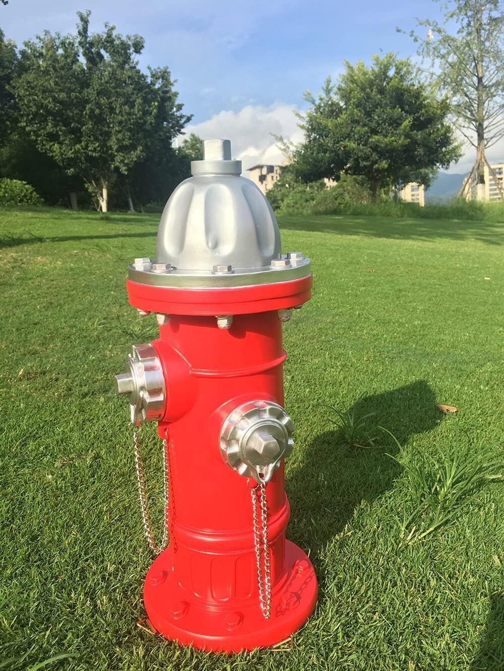 Colorful 17.5" Resin Fire Hydrant Dog Pee Post - Perfect for Potty Training!