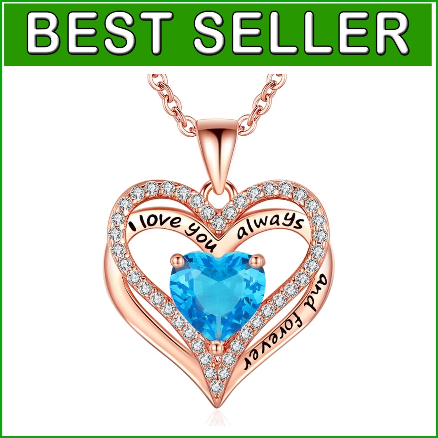Luxurious Rose Gold Heart Necklace in S925 Silver for Women - Thoughtful Gift