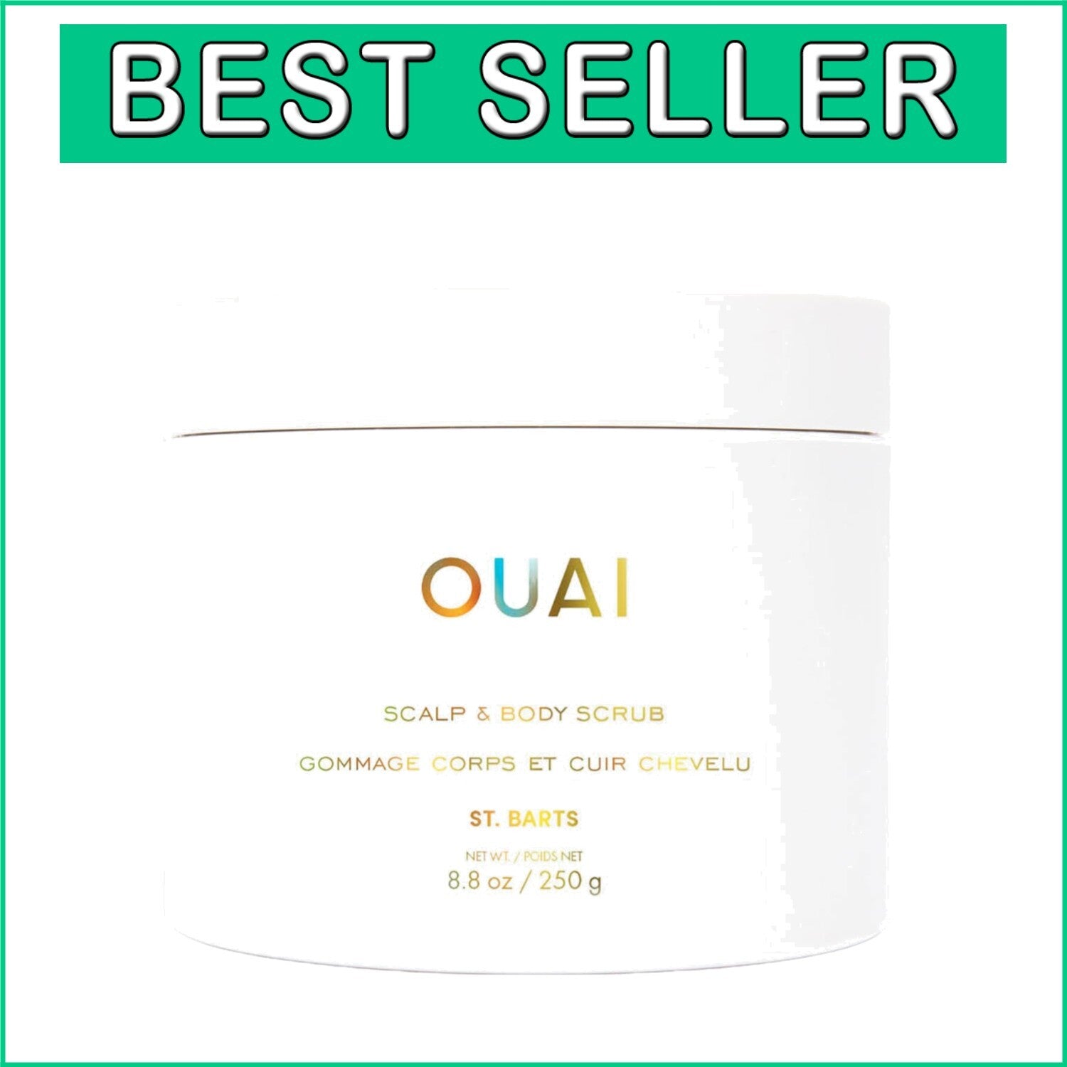 8.8 Oz St. Barts Body Scrub with Coconut Oil & Sugar for Luxurious Exfoliation