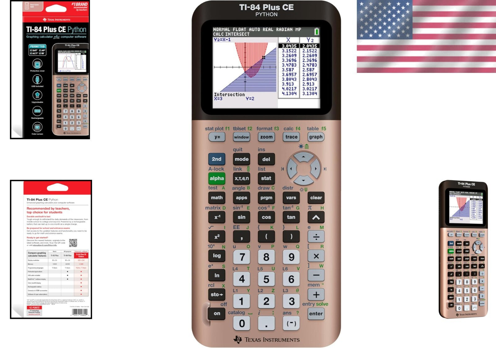 Rose Gold TI-84 Plus CE Graphing Calculator - Perfect for Students & Educators