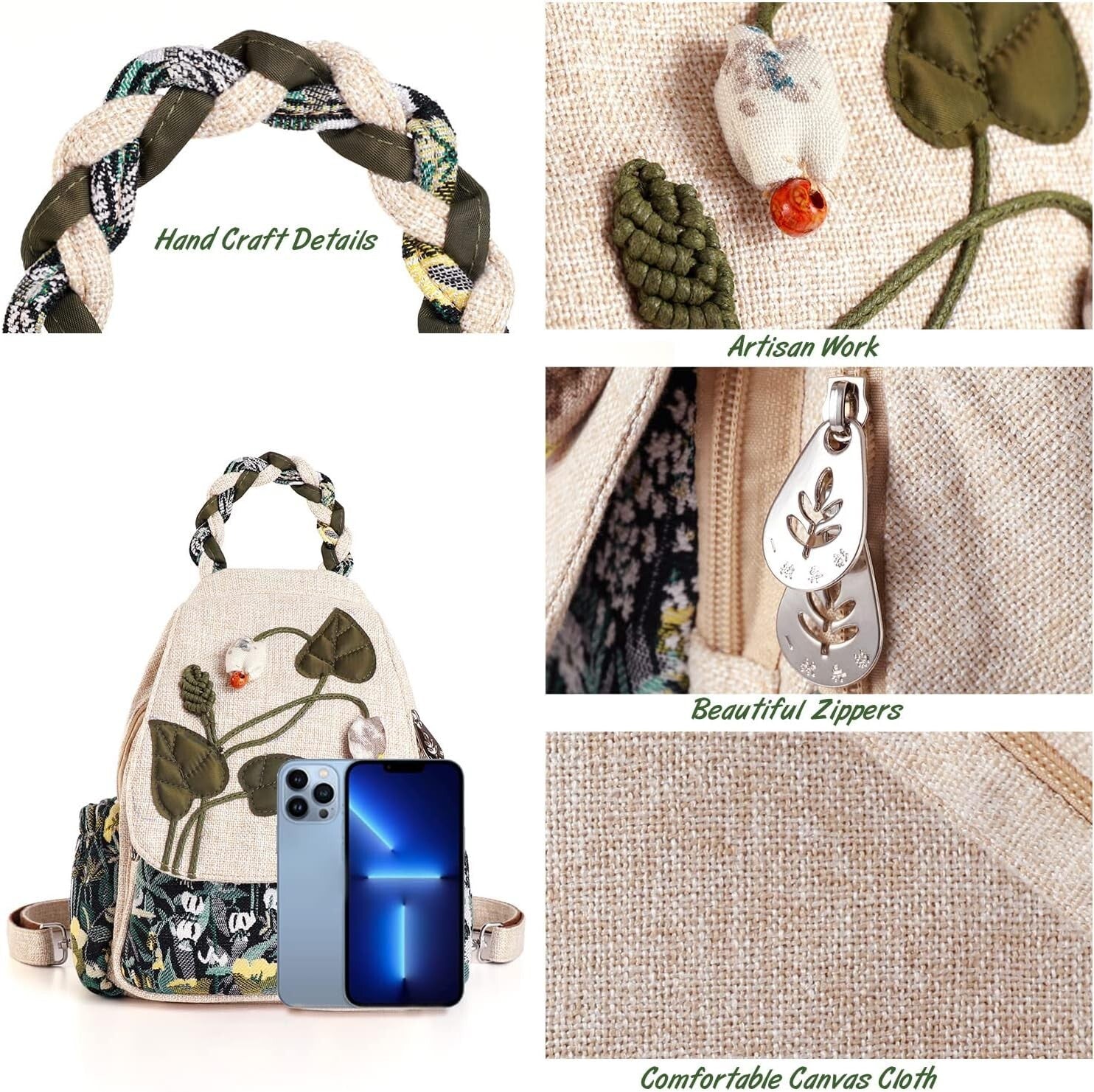 Stylish Lightweight Canvas Sling Bag with Adjustable Straps for Everyday Use